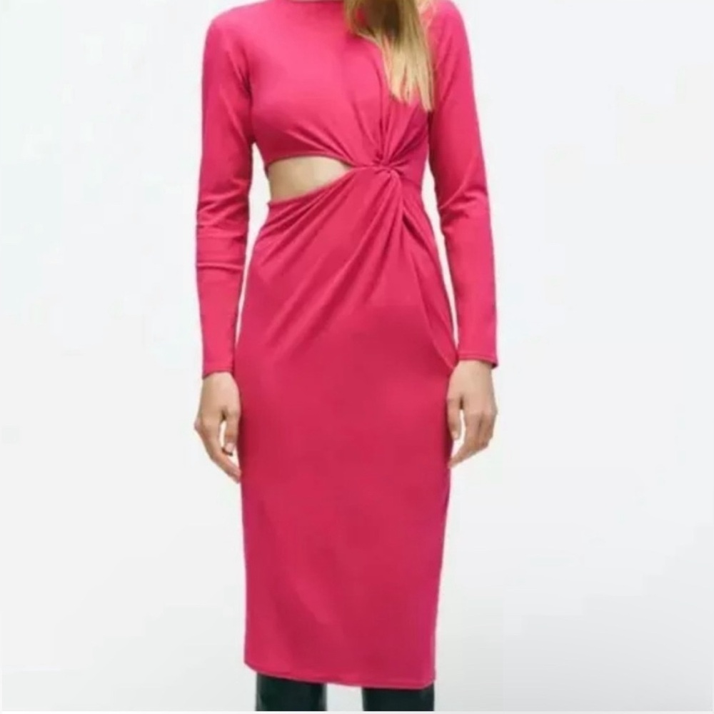 Zara knotted dress with cut out